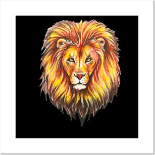 Lion Illustration Posters and Art